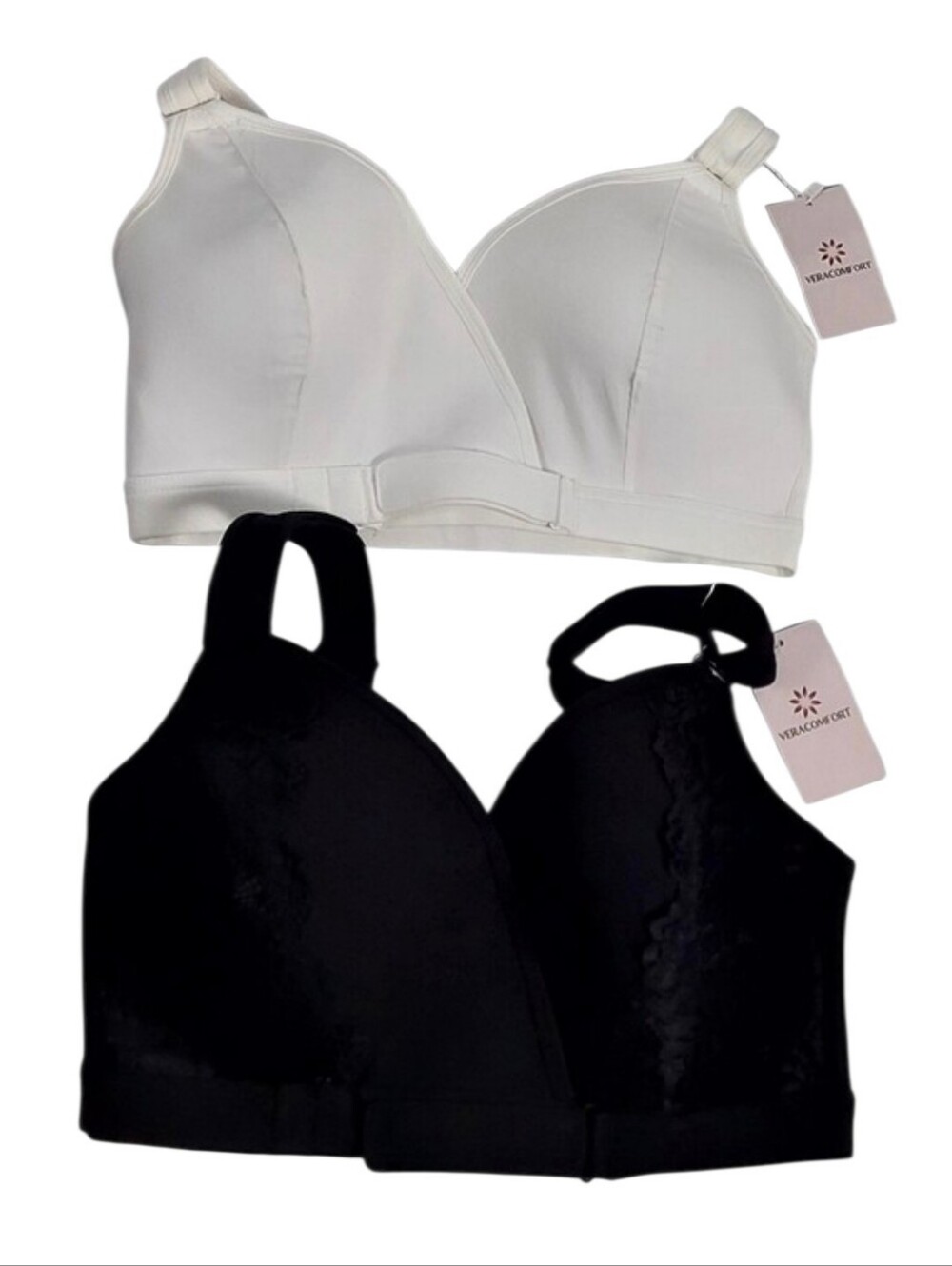 2 Veracomfort - Velcro Front-Wrap & Straps Adaptive Comfort Bra